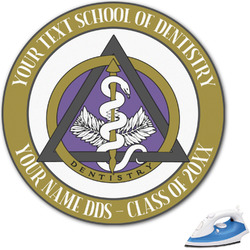 Dental Insignia / Emblem Graphic Iron On Transfer - Up to 9" x 9" (Personalized)