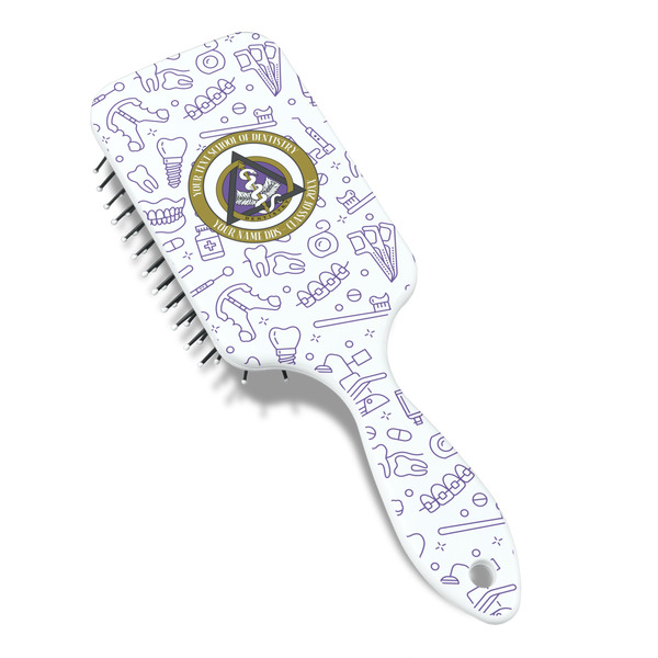 Dental Insignia / Emblem Hair Brush - Angle View