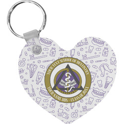 Dental Insignia / Emblem Heart Plastic Keychain (Personalized)