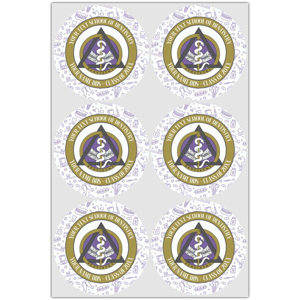 Dental Insignia / Emblem Icing Circle - Large - Set of 6