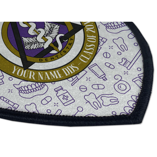 Dental Insignia / Emblem Iron On Patch - Shield - Style B - Closeup