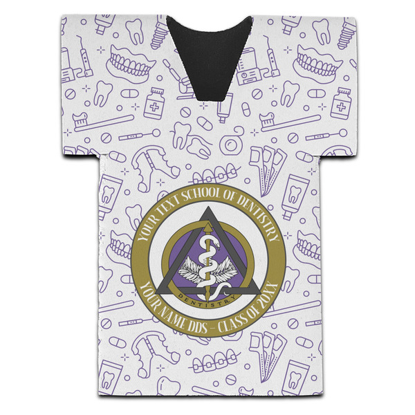 Custom Dental Insignia / Emblem Jersey Bottle Cooler - Single (Personalized)