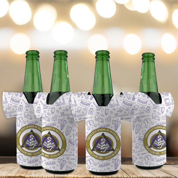 Dental Insignia / Emblem Jersey Bottle Cooler - Set of 4 - LIFESTYLE