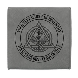 Dental Insignia / Emblem Jewelry Gift Box - Engraved Leather Lid (Personalized)