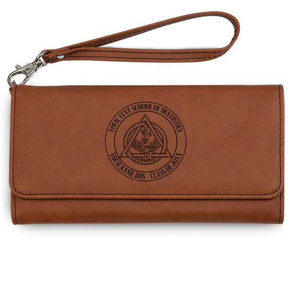 Custom Dental Insignia / Emblem Ladies Leatherette Wallet - Laser Engraved (Personalized)