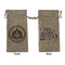Dental Insignia / Emblem Burlap Gift Bag - Large - Double-Sided (Personalized)