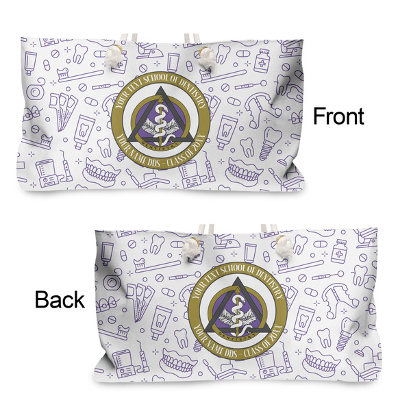 Dental Insignia / Emblem Large Rope Tote - From & Back View