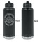 Dental Insignia / Emblem Laser Engraved Water Bottles - Front Engraving - Front & Back View