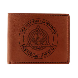 Dental Insignia / Emblem Leatherette Bifold Wallet - Single-Sided (Personalized)
