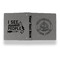 Dental Insignia / Emblem Leather Binder - 1" - Grey - Back Spine Front View