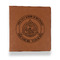 Dental Insignia / Emblem Leather Binder - 1" - Rawhide - Front View