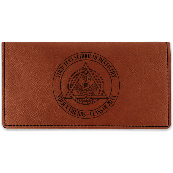 Custom Dental Insignia / Emblem Leatherette Checkbook Holder (Personalized)