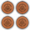 Dental Insignia / Emblem Leather Coaster Set of 4