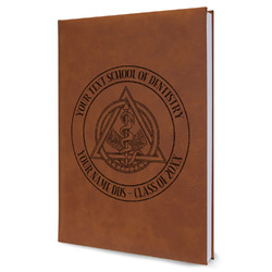 Dental Insignia / Emblem Leather Sketchbook - Large - Single-Sided (Personalized)