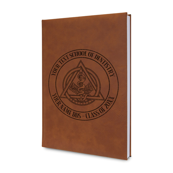 Custom Dental Insignia / Emblem Leather Sketchbook - Small - Single-Sided (Personalized)