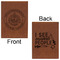 Dental Insignia / Emblem Leatherette Journals - Large - Double Sided - Front & Back View