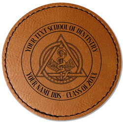 Dental Insignia / Emblem Faux Leather Iron On Patch - Round (Personalized)