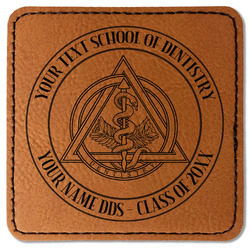 Dental Insignia / Emblem Faux Leather Iron On Patch - Square (Personalized)