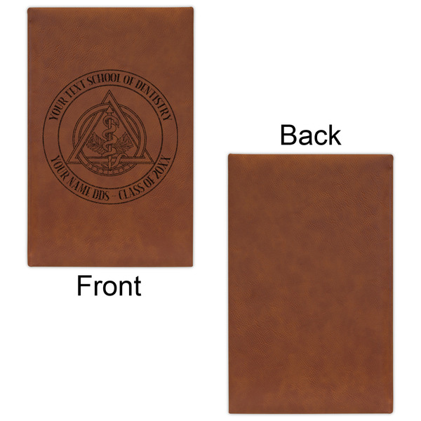 Dental Insignia / Emblem Leatherette Sketchbooks - Small - Single Sided - Front & Back View