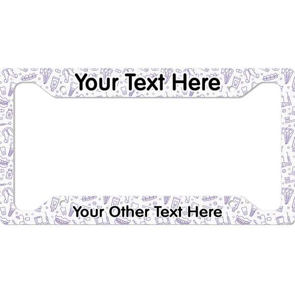 Custom Dental Insignia / Emblem License Plate Frame - Style A (Personalized)