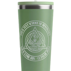 Dental Insignia / Emblem RTIC Everyday Tumbler with Straw - 28oz - Light Green - Single-Sided (Personalized)