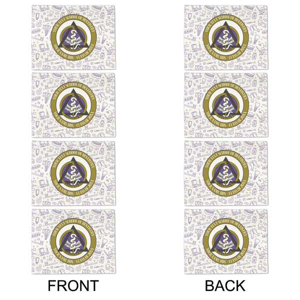 Dental Insignia / Emblem Linen Placemat - Double Sided - Approval - Set of 4