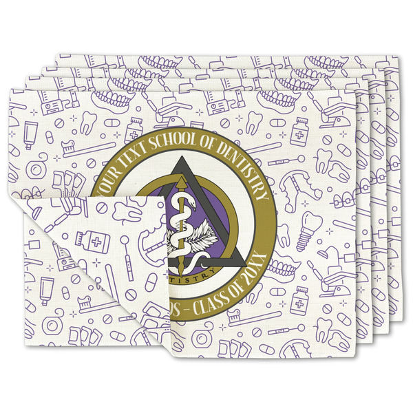Custom Dental Insignia / Emblem Linen Placemat (Personalized)