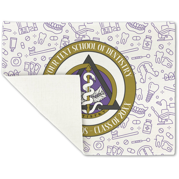 Dental Insignia / Emblem Linen Placemat - Folded Corner (single side)
