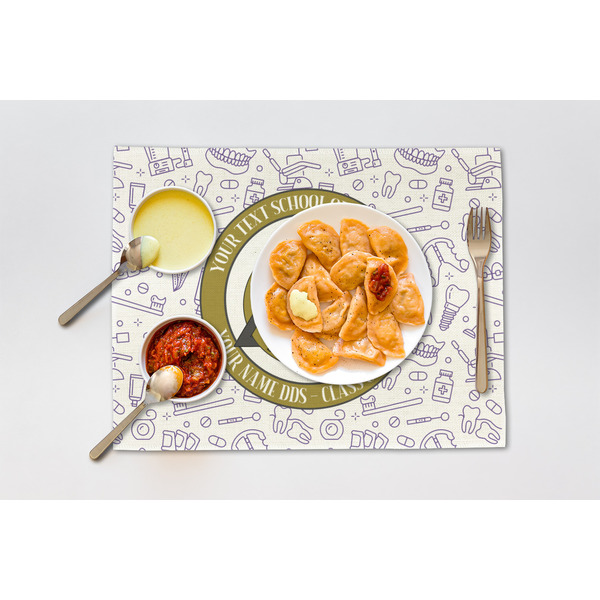 Dental Insignia / Emblem Linen Placemat - Single - Lifestyle