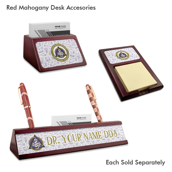 Dental Insignia / Emblem Mahogany Desk Accessories