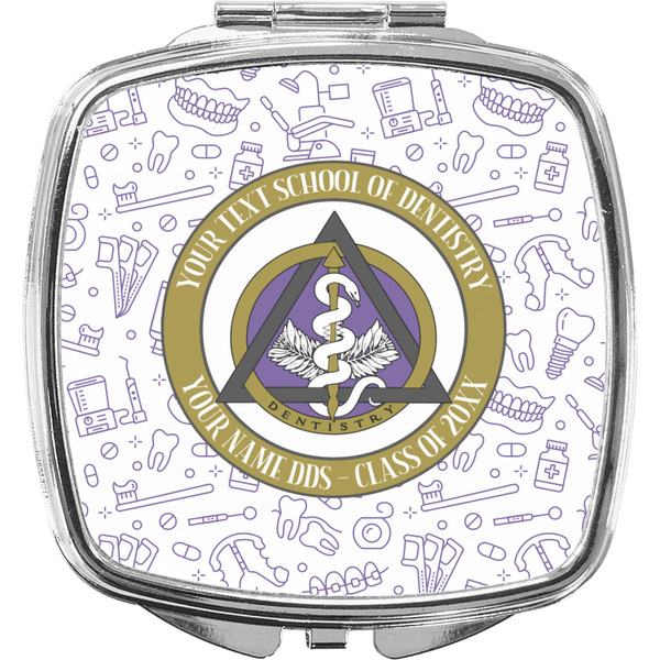 Custom Dental Insignia / Emblem Compact Makeup Mirror (Personalized)