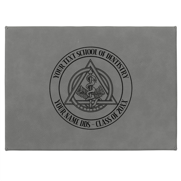 Dental Insignia / Emblem Medium Gift Box with Engraved Leather Lid - Approval