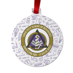 Dental Insignia / Emblem Metal Ball Ornament - Double-Sided (Personalized)