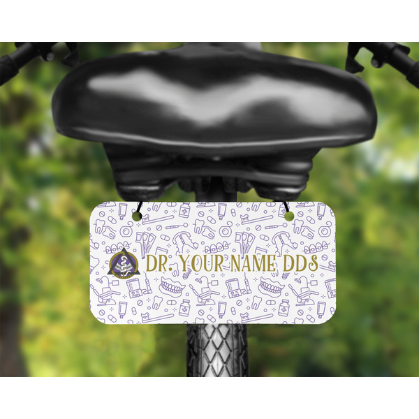 Dental Insignia / Emblem Mini License Plate on Bicycle - LIFESTYLE Two holes