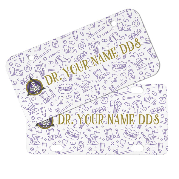 Dental Insignia / Emblem Mini License Plates - MAIN (4 and 2 Holes)