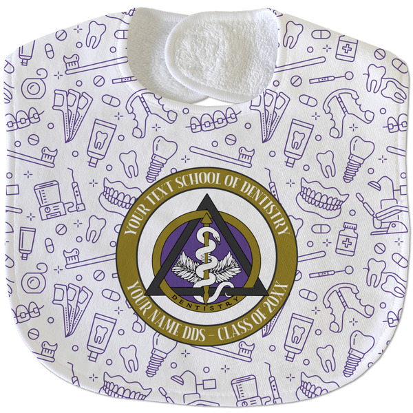 Dental Insignia / Emblem New Baby Bib - Closed and Folded