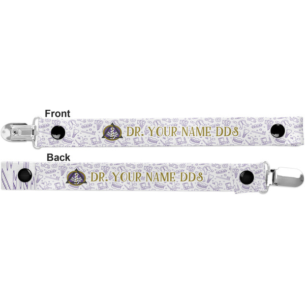 Dental Insignia / Emblem Pacifier Clip - Front and Back