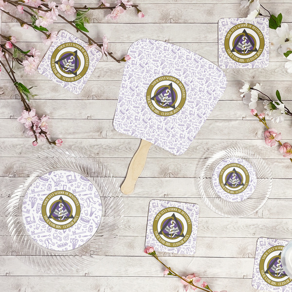 Dental Insignia / Emblem Party Supplies Combination Image - All items - Plates, Coasters, Fans
