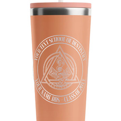Dental Insignia / Emblem RTIC Everyday Tumbler with Straw - 28oz - Peach - Single-Sided (Personalized)