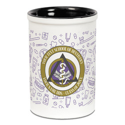 Dental Insignia / Emblem Ceramic Pencil Holders - Black
