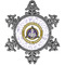 Dental Insignia / Emblem Vintage Snowflake Ornament (Personalized)