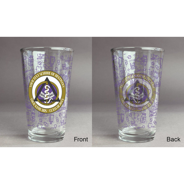 Dental Insignia / Emblem Pint Glass - Full Fill w Transparency - Approval