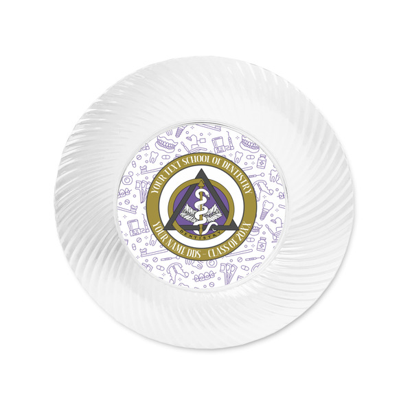 Dental Insignia / Emblem Plastic Party Appetizer & Dessert Plates - Approval