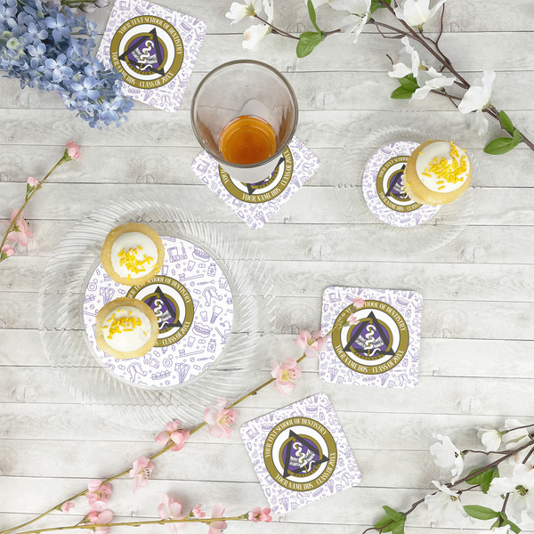 Dental Insignia / Emblem Plastic Party Appetizer & Dessert Plates - In Context