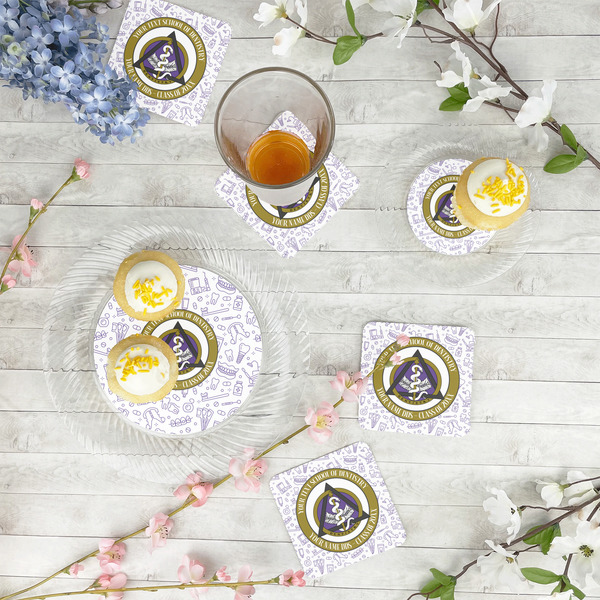 Dental Insignia / Emblem Plastic Party Dinner Plates - In Context