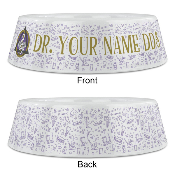 Dental Insignia / Emblem Plastic Pet Bowls - Large - Approval