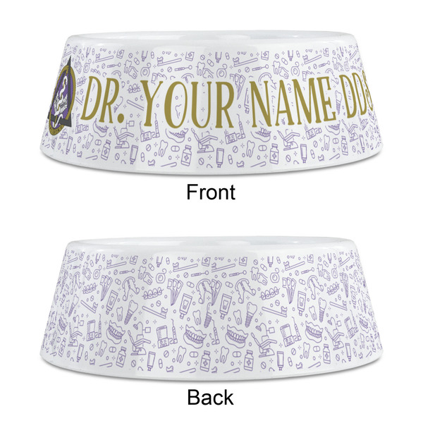 Dental Insignia / Emblem Plastic Pet Bowls - Medium - Approval