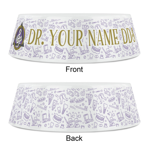 Dental Insignia / Emblem Plastic Pet Bowls - Small - Approval