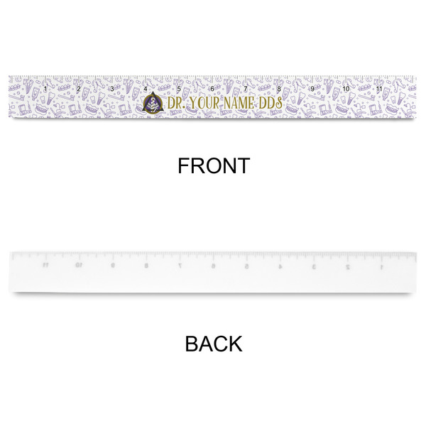 Dental Insignia / Emblem Plastic Ruler - 12" - APPROVAL