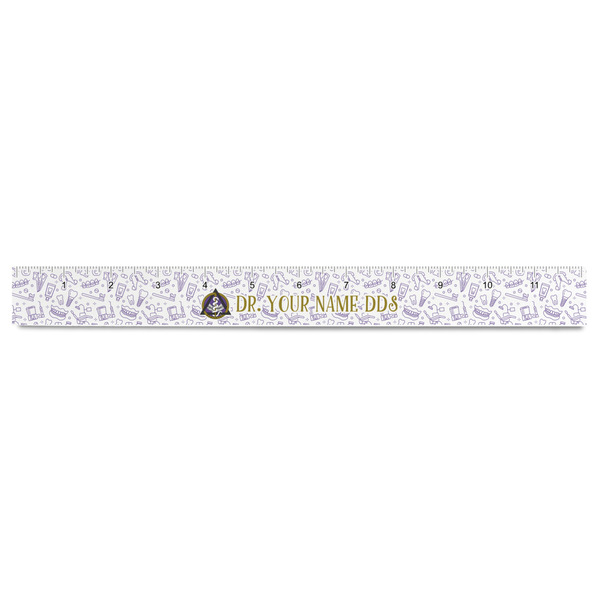 Dental Insignia / Emblem Plastic Ruler - 12" - FRONT